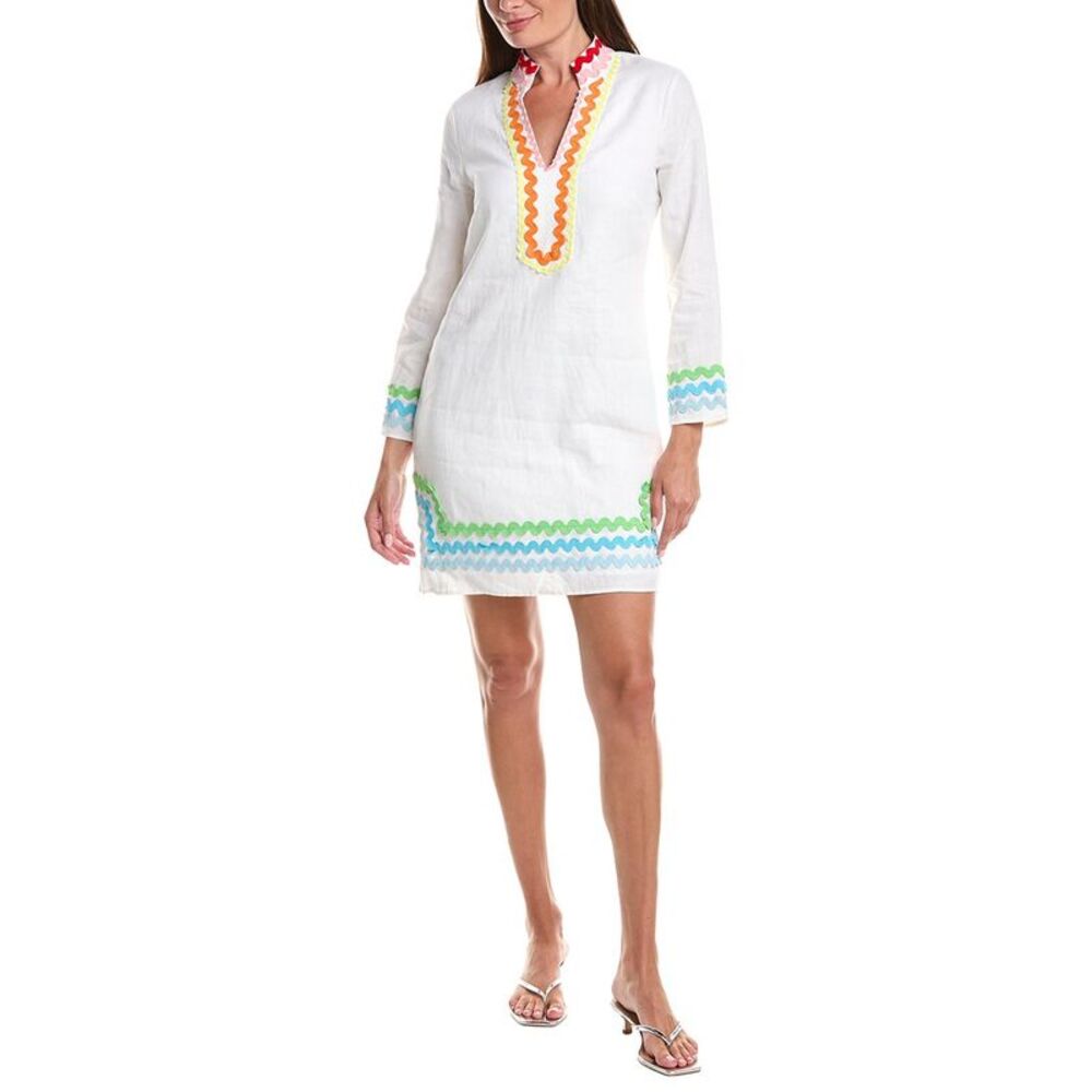 Sail To Sable Womens  Tuckernuck Linen Classic Tunic, White